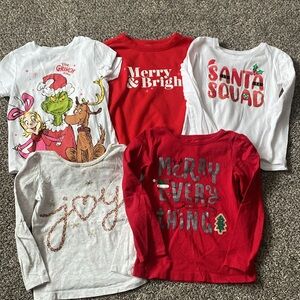 Girls 5T Christmas shirts